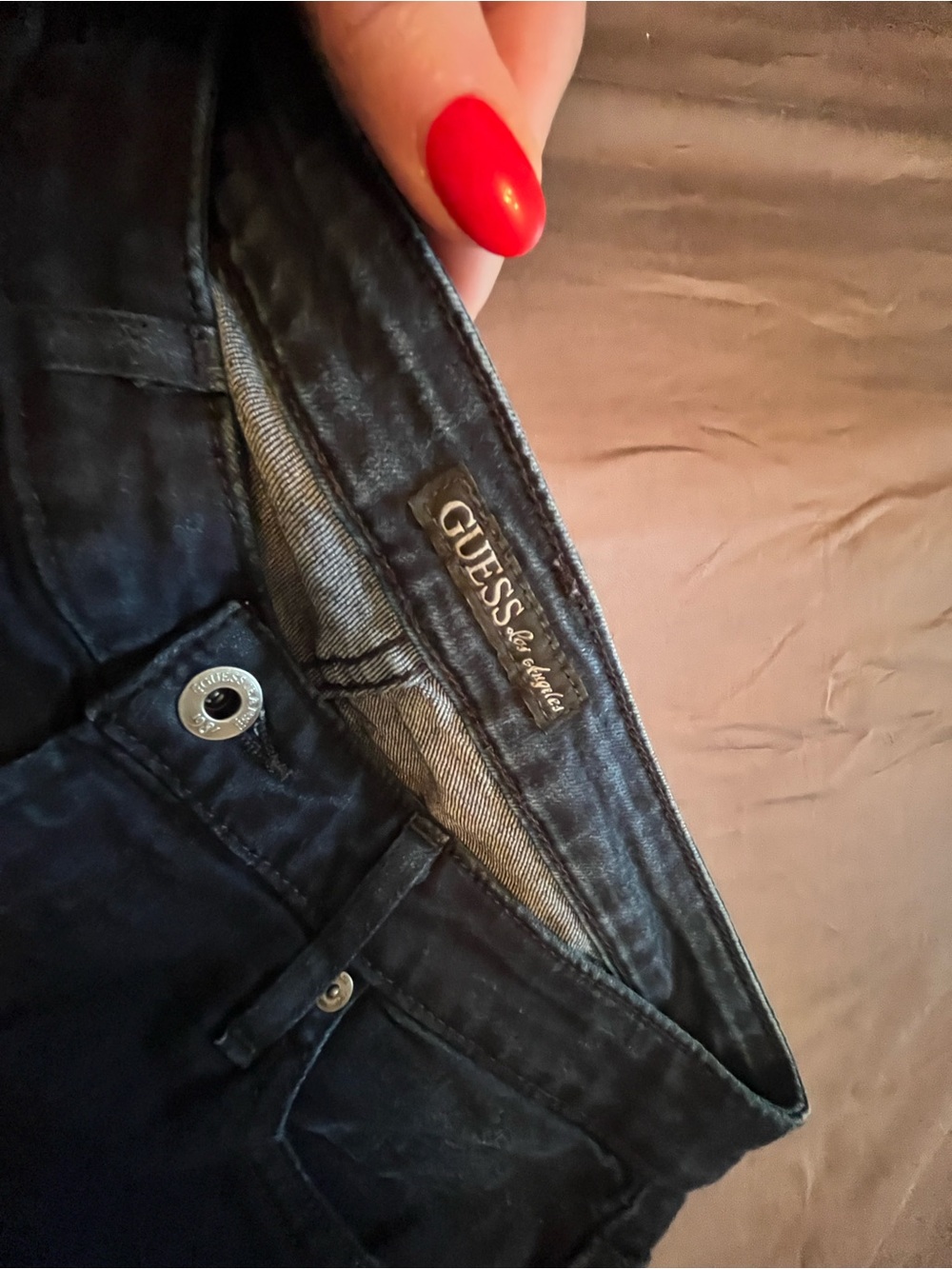 Guess Dark Navy Washed Skinny Jeans - Picture 3 of 16